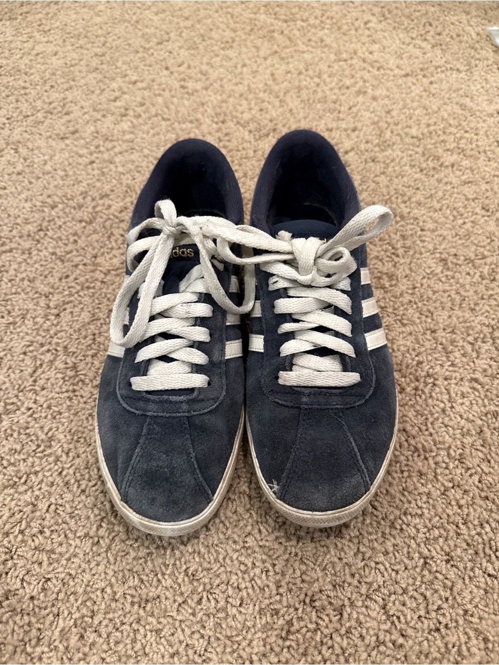 Adidas Women's Blue Suede Low-Top Sneakers